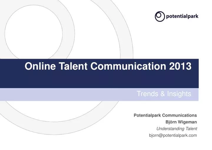 online talent communication 2013