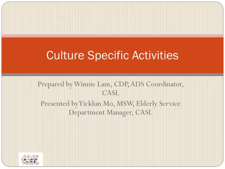 culture specific activities
