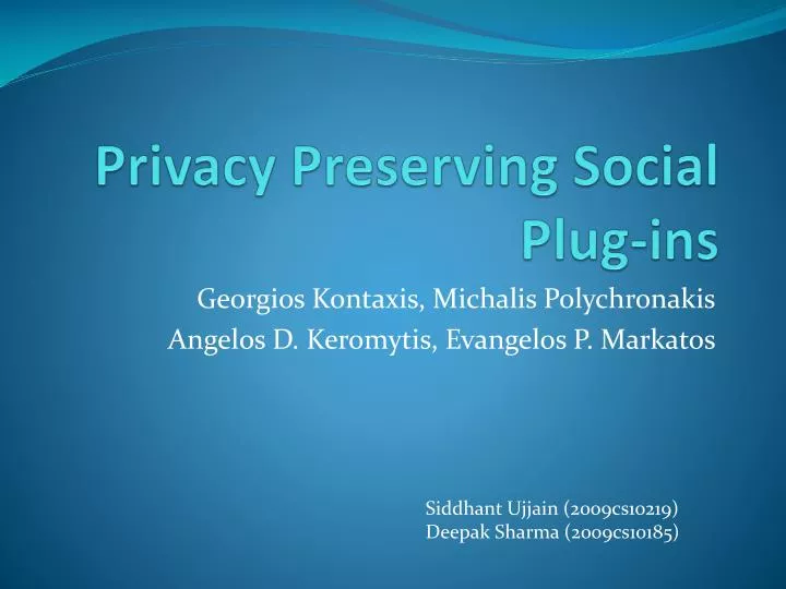 privacy preserving social plug ins