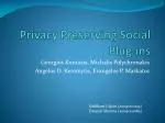 Privacy-Preserving Social Plug-ins: Balancing Functionality and User Privacy - slide 1