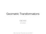 Geometric Transformations - slide 1