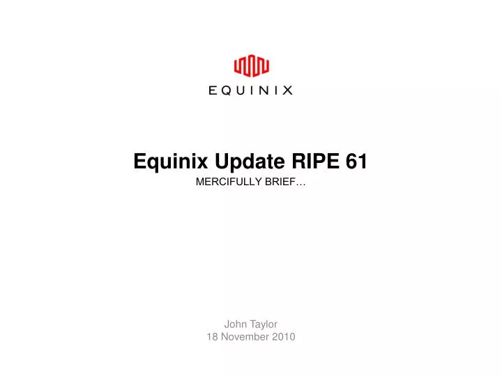 equinix update ripe 61