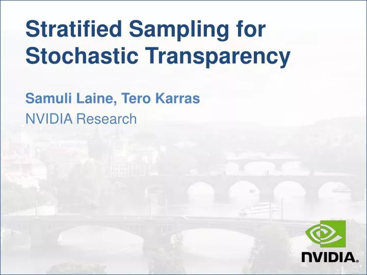stratified sampling for stochastic transparency