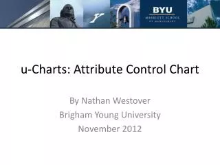 u -Charts: Attribute Control Chart