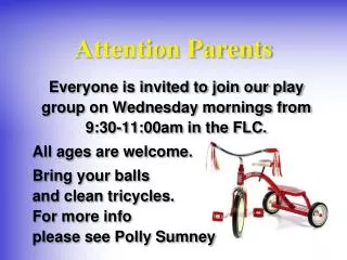 Attention Parents