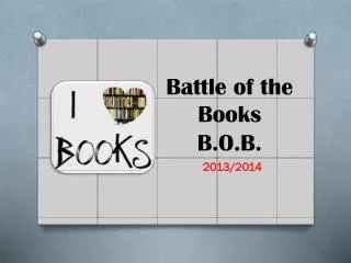 Battle of the Books B.O.B.