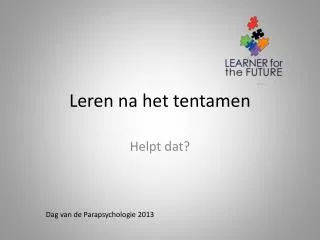 leren na het tentamen