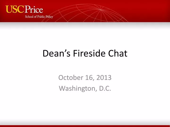 dean s fireside chat