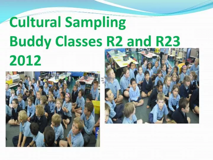 cultural sampling buddy classes r2 and r23 2012