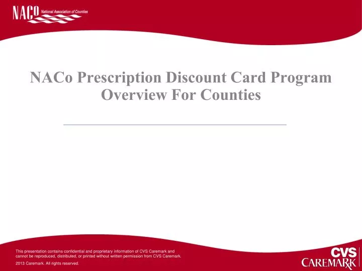 naco prescription discount card program overview for counties