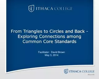 From Triangles to Circles and Back - Exploring Connections among Common Core Standards