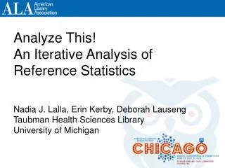 Analyze This! An Iterative Analysis of Reference Statistics