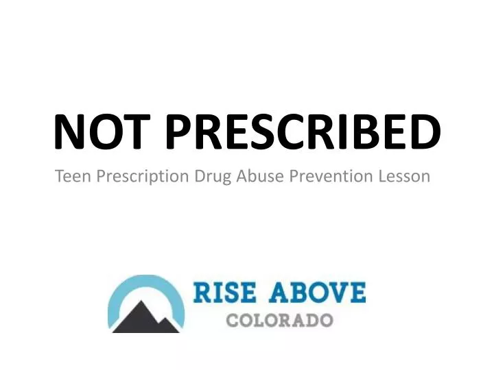 not prescribed