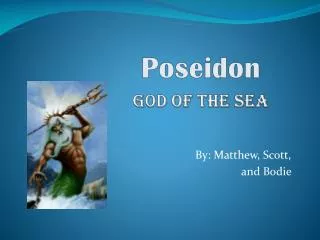 Poseidon God of the Sea