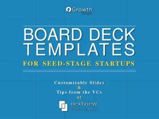 FOR SEED-STAGE STARTUPS