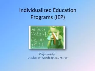 Individualized Education Programs (IEP)