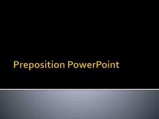 Preposition PowerPoint