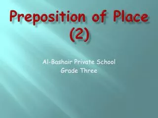 Preposition of Place (2)