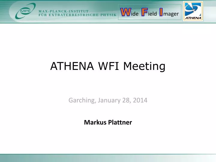 athena wfi meeting