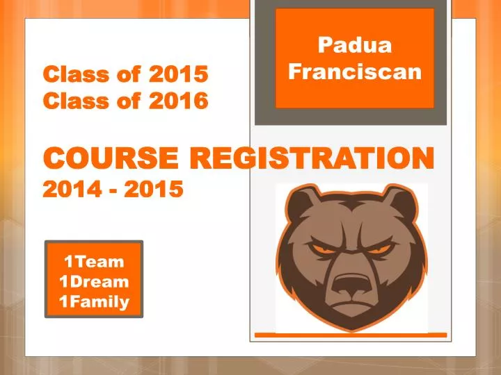 class of 2015 class of 2016 course registration 2014 2015