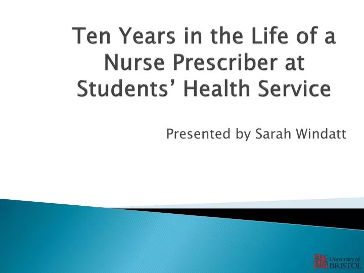 ten years in the life of a nurse prescriber at students health service