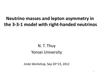 Neutrino masses and l epton asymmetry in the 3-3-1 model with right-handed neutrinos
