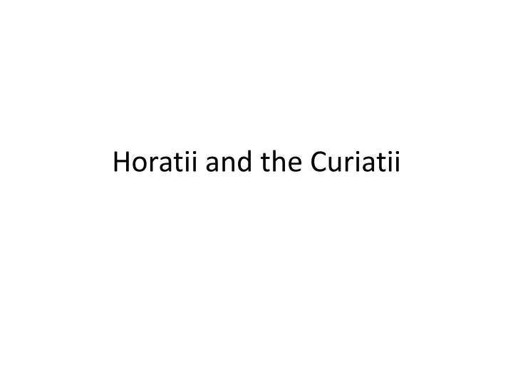 horatii and the curiatii