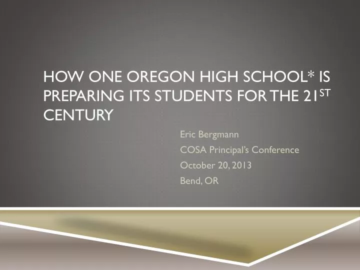how one oregon high school is preparing its students for the 21 st century