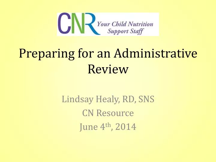 preparing for an administrative review