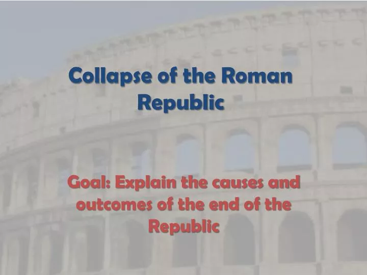 collapse of the roman republic