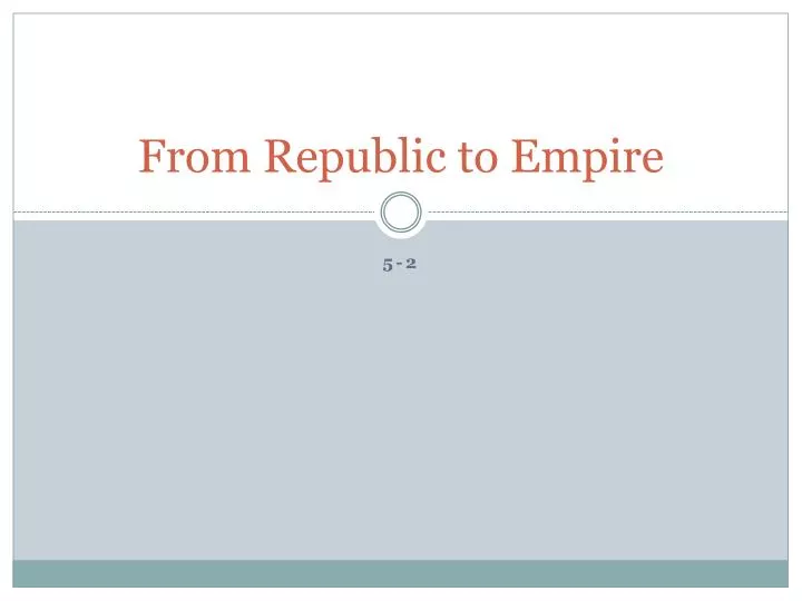 from republic to empire
