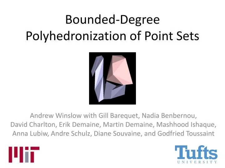 bounded degree polyhedronization of point sets