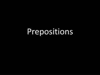 Prepositions