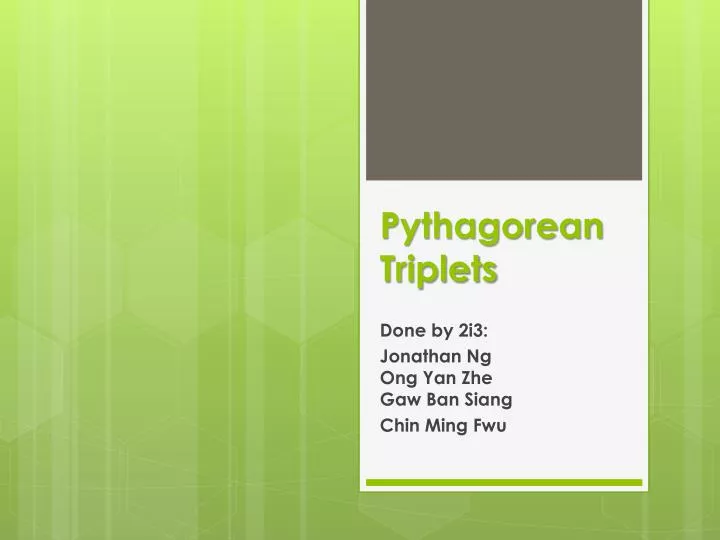 pythagorean triplets