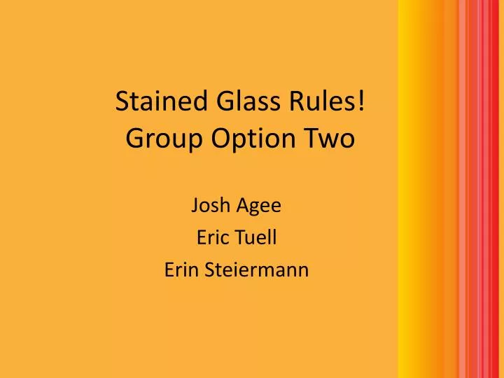 stained glass rules group option two