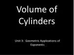 Volume of Cylinders - slide 1
