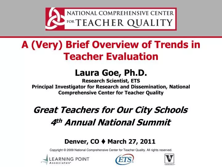 great teachers for our city schools 4 th annual national summit denver co march 27 2011