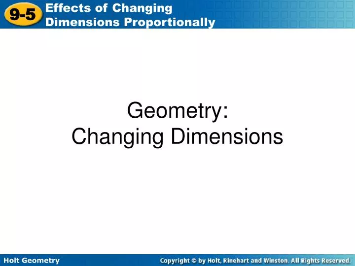 geometry changing dimensions