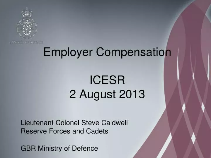 employer compensation icesr 2 august 2013