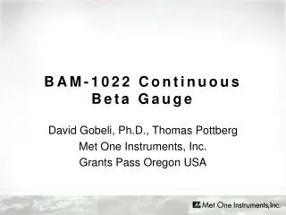 BAM-1022 Continuous Beta Gauge