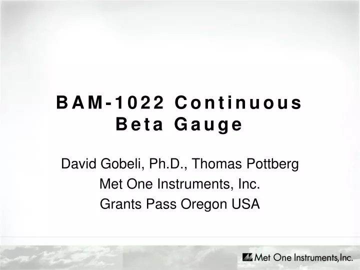 bam 1022 continuous beta gauge