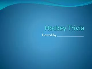 Hockey Trivia