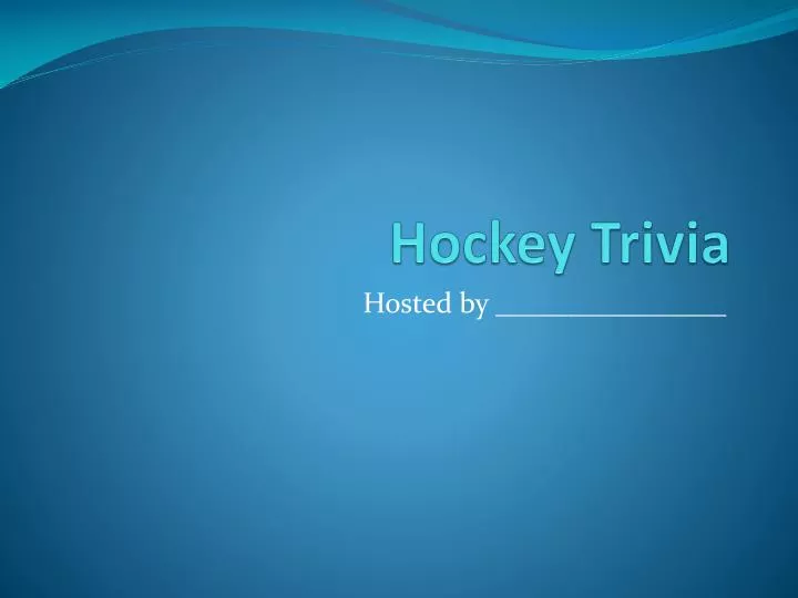 hockey trivia