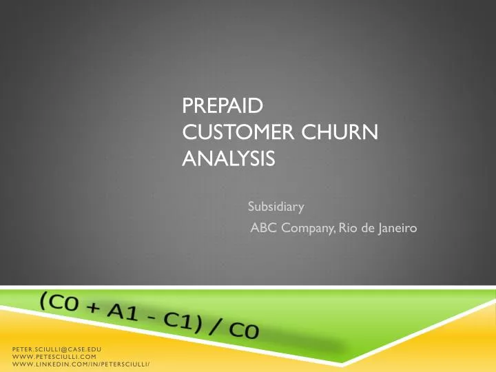 prepaid customer churn analysis