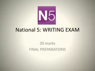 National 5: WRITING EXAM