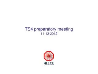 TS4 preparatory meeting 11-12-2012