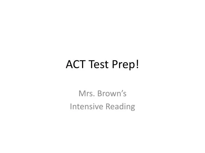 act test prep