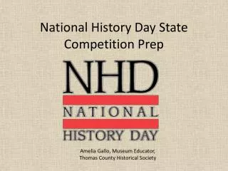 National History Day State Competition Prep