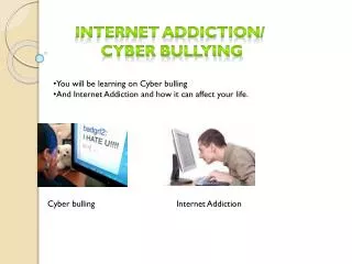 Internet addiction/ cyber bullying