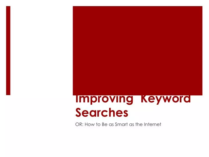 improving keyword searches